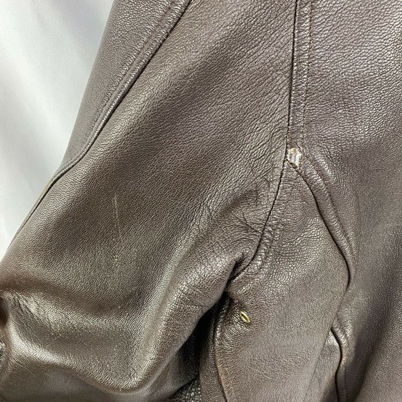 Cooper Type A-2 Brown Goat Skin Leather Flight USA Made Bomber Jacket Men’s SOLD - Picture 13 of 13